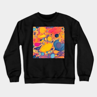 Abstract oil and water mix background Crewneck Sweatshirt